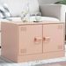 Table basse rose 67x50x44 cm acier - Photo n°1