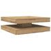 Table basse rotative à 360 degrés chêne artisanal 90x90x34,5 cm - Photo n°2