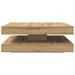 Table basse rotative à 360 degrés chêne artisanal 90x90x34,5 cm - Photo n°4