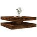 Table basse rotative à 360 degrés chêne fumé 90x90x34,5 cm - Photo n°1