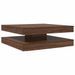 Table basse rotative à 360 degrés chêne marron 90x90x34,5 cm - Photo n°2