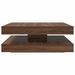 Table basse rotative à 360 degrés chêne marron 90x90x34,5 cm - Photo n°4