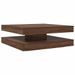 Table basse rotative à 360 degrés chêne marron 90x90x34,5 cm - Photo n°6