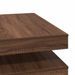 Table basse rotative à 360 degrés chêne marron 90x90x34,5 cm - Photo n°8