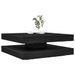 Table basse rotative à 360 degrés chêne noir 90x90x34,5 cm - Photo n°1