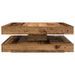 Table basse rotative à 360 degrés vieux bois 90x90x34,5 cm - Photo n°4