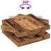 Table basse rotative à 360 degrés vieux bois 90x90x34,5 cm - Photo n°7