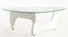 Table basse sculpturale verre trempé et bois massif blanc Snoki - Photo n°2