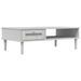 Table basse SENJA aspect rotin blanc 100x55x33 cm bois massif - Photo n°1