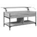 Table basse sonoma gris 100x50x50 cm bois d'ingénierie et métal - Photo n°8