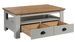 Table basse style maison de campagne en gris clair et chêne artisanal Herbo 110 cm - Photo n°3