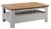 Table basse style maison de campagne en gris clair et chêne artisanal Herbo 110 cm - Photo n°6