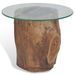 Table basse Teck Verre 50 x 40 cm - Photo n°5