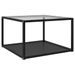 Table basse Transparent et noir 60x60x35 cm Verre trempé - Photo n°1
