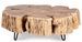 Table basse tronc d'arbre en bois d'acacia clair Adria 90 cm - Photo n°1