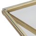 Table basse verre transparent et pieds métal doré Reg 90 cm - Photo n°4