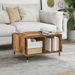 Table basse vieux bois 60x50x36,5 cm bois d'ingénierie - Photo n°1