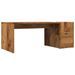 Table basse vieux bois 90x45x35 cm bois d'ingénierie - Photo n°2