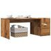 Table basse vieux bois 90x45x35 cm bois d'ingénierie - Photo n°3