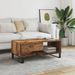 Table basse vieux bois 90x50x36,5 cm bois d'ingénierie - Photo n°1