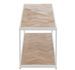 Table basse zigzag en bois naturel blanc Girard L 150 cm - Photo n°3