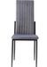 Table bois clair et 4 chaises velours gris pieds métal noir Arber - Photo n°8