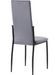 Table bois clair et 4 chaises velours gris pieds métal noir Arber - Photo n°10