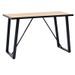 Table bois clair et pieds métal noir Ahut 120 cm - Photo n°1