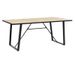 Table bois clair et pieds métal noir Ahut 200 cm - Photo n°1
