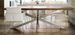 Table bois massif d'acacia et pieds acier chromé Arka 220 cm - Photo n°3