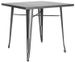 Table carrée acier argenté Kontoir 70x70 cm - Photo n°1