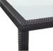 Table carrée et 12 chaises de jardin résine tressée noir coussins blanc Mik - Photo n°4