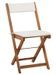 Table carrée et 2 chaises de jardin acacia clair et coussins blanc Polina - Photo n°6