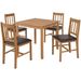 Table carrée et 4 chaises chêne massif Pannos - Photo n°2
