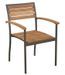 Table carrée et 4 chaises de jardin acacia clair Palino - Photo n°3