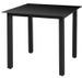 Table carrée et 4 chaises de jardin métal et résine tressée noir avec coussins Gael - Photo n°3