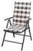 Table carrée et 4 chaises de jardin métal et résine tressée noir avec coussins Gael - Photo n°5