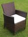 Table carrée et 4 chaises de jardin résine tressée marron Mik - Photo n°3