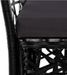 Table carrée et 4 chaises de jardin résine tressée noir coussins gris Kaila - Photo n°6