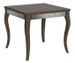Table carrée extensible 4 à 6 personnes L 90 à 180 cm bois foncé et métal gris Odeza - Photo n°1