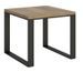 Table carrée extensible 4 à 6 places L 90 à 180 cm bois clair avec cadre et pieds métal anthracite Likro - Photo n°3