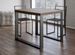 Table carrée extensible 4 à 6 places L 90 à 180 cm bois clair avec cadre et pieds métal anthracite Likro - Photo n°1