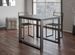 Table carrée extensible 4 à 6 places L 90 à 180 cm gris béton avec cadre et pieds métal anthracite Likro - Photo n°2
