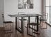 Table carrée extensible 4 à 6 places L 90 à 180 cm gris béton avec cadre et pieds métal anthracite Likro - Photo n°3