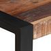 Table carrée industrielle bois recyclé massif et métal noir Vosa 70x70x75 cm - Photo n°3