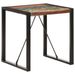 Table carrée industrielle bois recyclé massif et métal noir Vosa 70x70x75 cm - Photo n°6