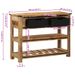 Table console 100x35x75 cm bois de manguier massif - Photo n°11