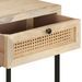 Table console 100x35x76 cm Bois de manguier et canne naturelle - Photo n°6