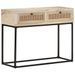 Table console 100x35x76 cm Bois de manguier et canne naturelle - Photo n°8