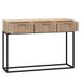 Table console 105x30x75 cm bois d'ingénierie et fer - Photo n°5